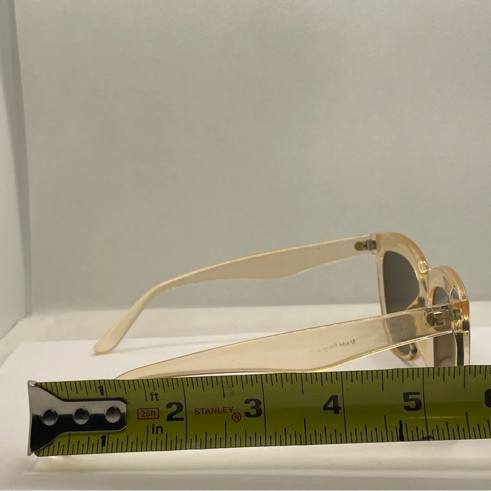 Retro Style Clear‎ Orange Cat Eye Oversized Sunglasses